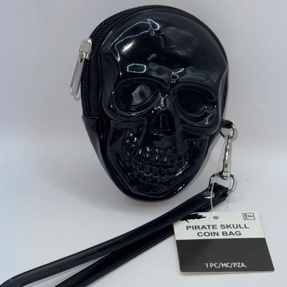 Black Skull Coin Bag